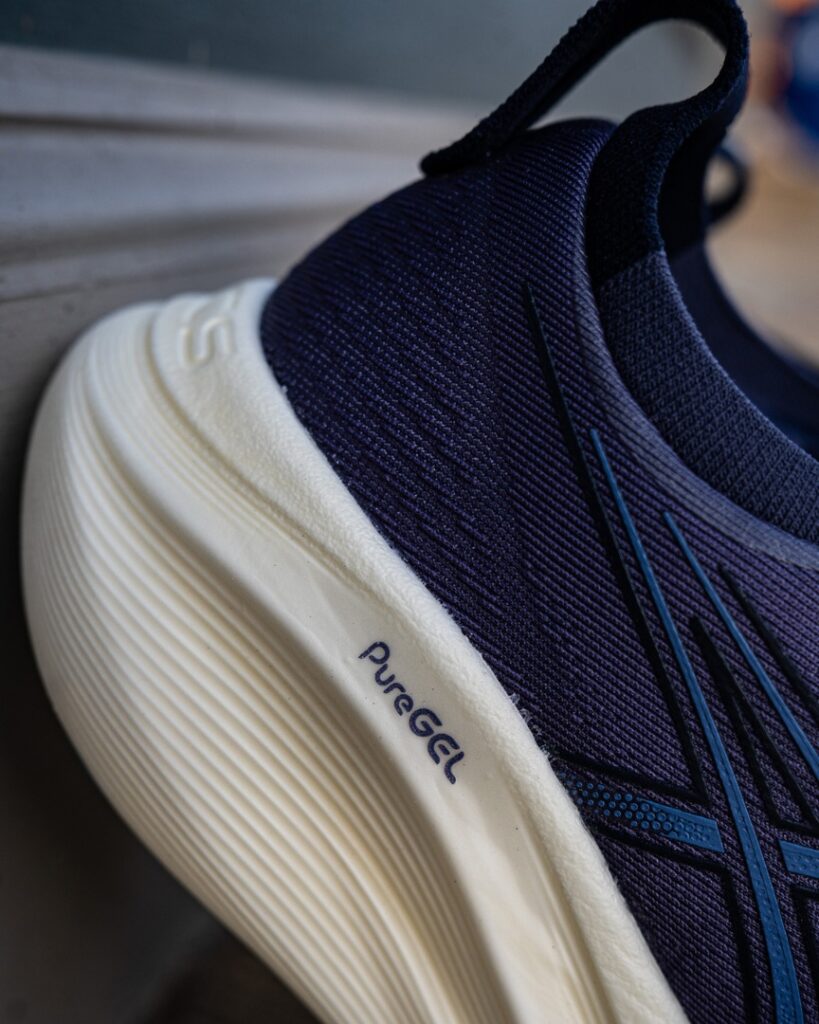 asics gel nimbus 27 - purple heel