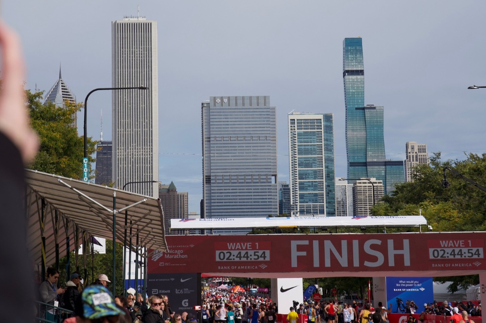 chicago marathon - finish