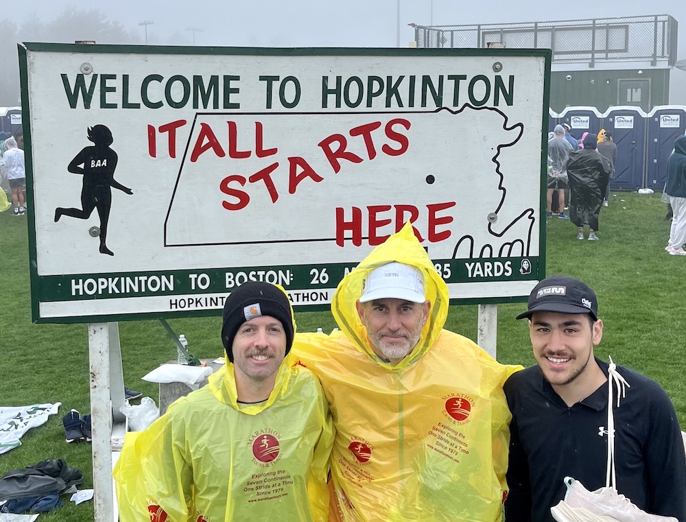 runners at the start of hopkinton