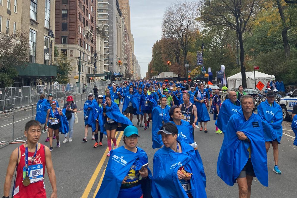 nyc marathon - finisher corral