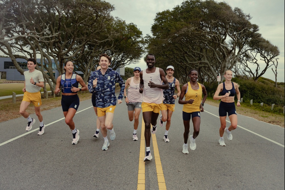 puma x saysky - running down the road